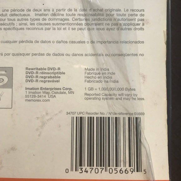 🔸5/20$!! 8 Memorex Blank Recording DVDs - Picture 4 of 6